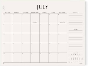 $30 Jotsome Large Desk Calendar 2026-2027, Academic Desk Calendar  Desk Pad Calendar From July 2026 to December 2027, Desk Blotter Calendar 22x17 for Easy Organizing, Beige