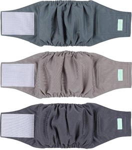 $27 wegreeco Washable Male Dog Belly Band (Stylish Pattern)- Pack of 3 - Washable Male Dog Belly Wrap, Dog Diapers Male (X-Large)