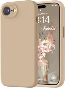 LOVE 3000 Designed for iPhone 16e17e Case, Premium Silicone with Soft Anti-Scratch Microfiber Lining Shockproof Protective Phone Case for Men Women Girls 6.1, Light Brown