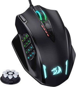 $33 Redragon M908 Wired MMO RGB Gaming Mouse 12400 DPI Remapping Keys
