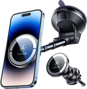 $48 VANMASS for MagSafe Car Holder DashWindshieldVent Magnetic Phone Mount