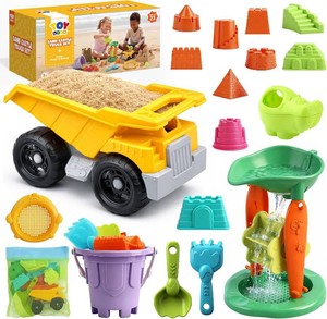 $26 TOY Life 23-Pc Beach Sand Toy Set with Construction Cars & Bucket