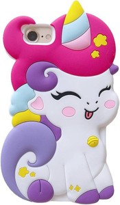 3D Cute Unicorn Soft Case for iPhone SE 20222020, Cartoon Kawaii Fashion Character Unicorn Horse Kids Girls Women Soft Silicone Case for iPhone SE 2022SE 2020iPhone 6 6S 7 8 4.7 inch