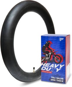 $27 PIVOTRAX-10090-19 (4.10 X 19) Heavy Duty Motorcycle Tube - 3mm Thick - TR4 Valve