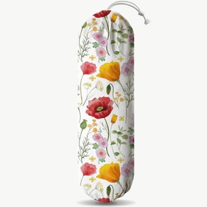 Colorful Floral Bag Holder, Grocery Bag Storage Dispenser, Reusable Trash Bags Organizer, Farmhouse Sweet Home Kitchen Decor, Housewarming Gifts for Women Friends Family