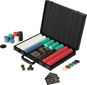 $53 Polar Aurora Poker Chips,Gold Dark Poker Set with Black Aluminum Case,Modern Design 11.5 Gram Poker Chip Set for Texas Holdem, Casino Game Nights, Poker Parties(500pcs Blank)