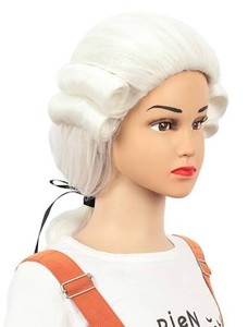 yuehong Kids White Colonial Judge Wig Lawyer Wig 21th Century Costume