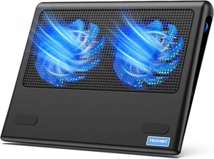 $27 TECKNET Laptop Cooling Pad - 12-15.6 Laptop Cooler with Quiet Cooling Fan