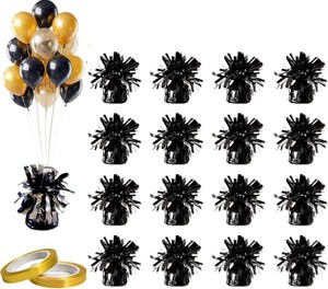 balloon weights are perfect for parties, birthdays, weddings. Each pack includes 16PCS durable weights that easily decorate balloons and elevate any celebration.(Black100g)