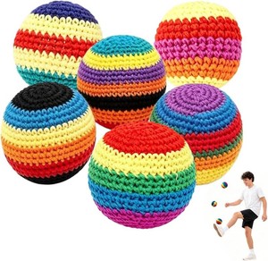 $30 TICHA 6-Pack Hacky Footbag Sack Set   Soft Kick Sack Balls for Adults & Beginners   Durable Juggling & Outdoor Game   Portable Fun for Beach, Camping, Backyard & Summer Party