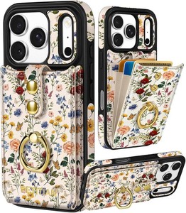 Petitian for iPhone 17 Pro Wallet Case for Women, Vintage Flower