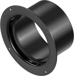 5 Inch Duct Connector, HG Power 125mm Plastic Straight Pipe Flange for 5 Ducting Pipes Hoses Heating Cooling HVAC Ventilation Use, Black