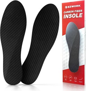 Carbon Fiber Insoles, Carbon Fiber Foot Plate 1 Pair Rigid Shoe Insert Support Turf Toe, Foot Fractures, Morton Extension, Hallux Rigidus and Limitus - Alternative to Post Op Shoe