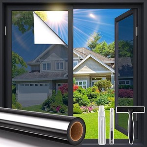 Coavas Window Privacy Film Heat & UV Blocking Tint, 17.5x78.7 Black