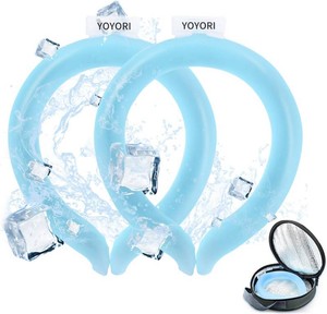 $27 2 Pack Neck Cooling Tube with Insulated Cooling Bag, Reusable PCM Ice Ring