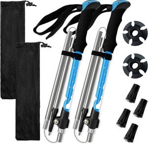 $24 Collapsible Trekking Poles for Hiking - Lightweight Foldable Hiking Poles