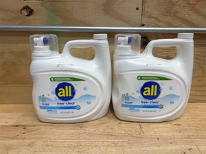 All Liquid Laundry Detergent Free Clear for Sensitive Skin - 94 Loads (lot of 2)