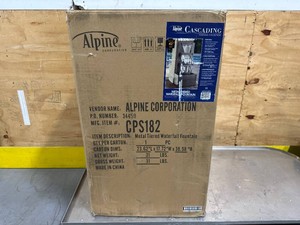 Alpine Corporation43 in. Tall Outdoor Multi-Tier Industrial Metal Waterfall Fountain, Gray MSRP $383.90