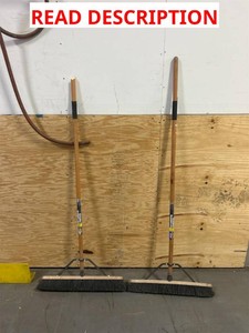Quickie Heavy Duty 24 Smoother Surface Broom lot of 2 read description