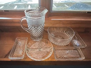 Clear glass tablewear collection-6pcs
