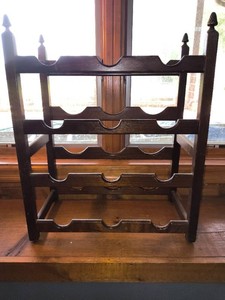 Vintage wood wine rack-holds 12 bottles