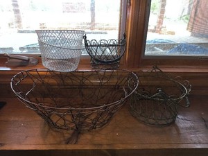 Wire baskets lot-4 pcs