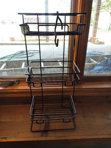 3 tier black wire shower caddy