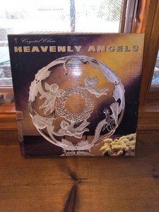 Crystal Clear Heavenly Angels frosted glass serving platter