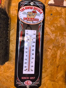 Busted Knuckle Garage-Wall Thermometer
