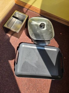 Electric Skillet - Flat Grill Pan - Coffee Knock Box - Lot of 3