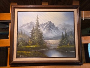 Framed Landscape Oil Painting by SPENCER
