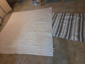 Afghan Blanket and Large Sized Blanket - Lot of 2