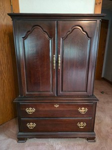 Dark Wood Traditional Armoire or Wardrobe