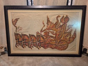 Thai Temple Rubbing Artwork-Framed