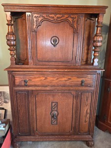Antique carved Court Cupboard