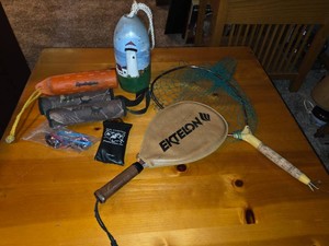 Fish Net, Remington Dog Training Dummy, Field Trial Dog Training Dummys, Lighthouse Decorated Bouy, Ektelon Racket, Goggles,