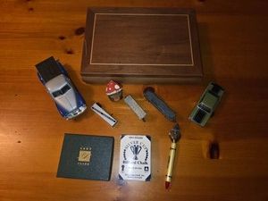 Billiard Chalk, Vintage bottle opener, Coasters, Poker Chips, Toys