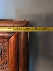 LARGE Wall Mirror-bamboo and Woven Rattan
