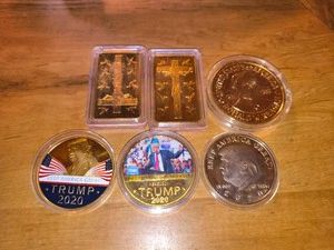 6 Coins- 4 Trump & 2 Crosses