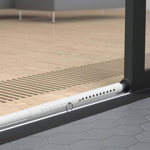 BeBecome Sliding Door Security Bar 17-50 inch Adjustable Patio Door Security bar with Rubber Tips Apartment Bedroom Bottom of Door Heavy Duty Interior White
