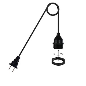 10Foot with Wire Electric Light Socket Waterproof Plug Light Outdoor Plug Light E26E27 Socket with Wire Electric Light Socket Temporary Building Lighting Waterproof Socket with Wire Electric 6017
