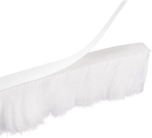 uxcell Weather Stripping Brush, 26ft L x 0.35 W x 0.9 H Self-Adhesive Seal Weatherstrip Sweep Brush White for Door Window