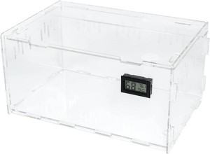 BETAZOOER Acrylic Reptile Terrarium Breeding Tank Enclosure 11.4x7.7x5.9