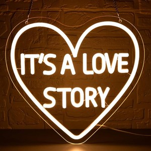 $20 Its a Love Story Neon Sign for Wall Decor Romantic LED Light for Wedding