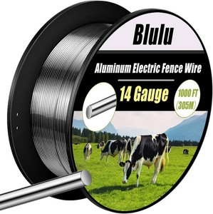$62 Blulu 14 Gauge Aluminum Electric Fence Wire High Conductivity, 1000 ft