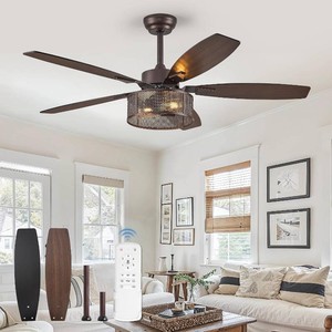 $140 Fanbulous Farmhouse Ceiling Fans with Lights and Remote, 52 DC Motor