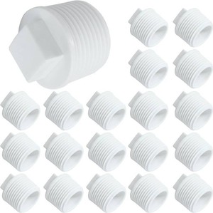 Luomorgo 34 Inch PVC Plug Male Threaded Pipe End Cap