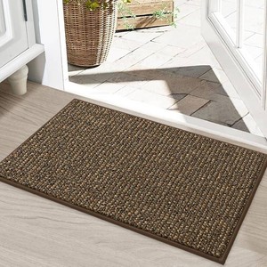 $23 BEQHAUSE Dirt Trapper Door Mat 20 x 32, Non-Slip Washable Doormats, Brown