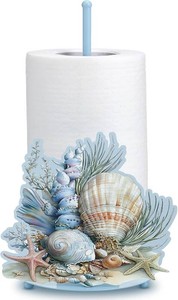 $22 Shimeyao Beach Seashell Paper Towel Holder, Metal Ocean Kitchen Decor