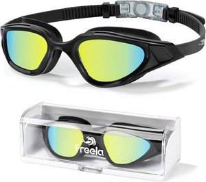 Freela Polarized Unisex Adult Swimming Goggles, UV400 Anti Fog Clear View